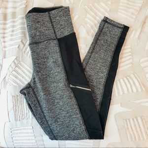 Athleta Black Herringbone Leggings Sz Small